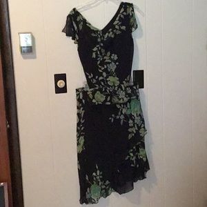 Silk skirt and top ensemble